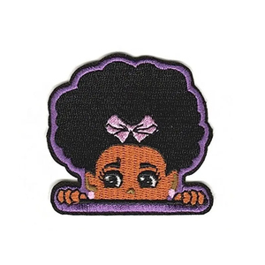 Patchs brodés avec logo personnalisé de haute qualité Conception en forme de fleur thermocollante pour chemises Hoodies Tissu sergé-Fer en vrac sur machines - Product Image 2