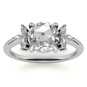 Bague de fiançailles et de mariage en argent sterling 925 massif avec moissanite 2 carats et pavé de diamants, incrustation latérale en forme de poire, pour femme - Product Image 6