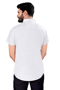 Wholesale <b>Men</b> <b>White</b> Satin <b>Long</b> <b>Sleeve</b> <b>Shirt</b> Anti Wrinkle Breathable Eco-Friendly Collared Business Formal Casual Professional - Product Image 4