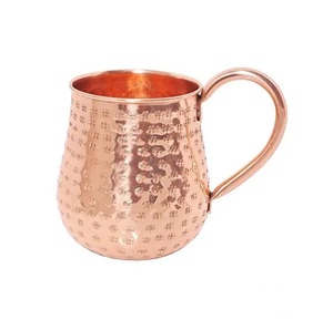 Tasse de mule de Moscou en cuivre pur martelé fabriquée en Inde quantité en vrac de haute qualité Vintage moderne exportation utilisation maison hôtel Restaurant - Product Image 6