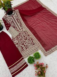 <b>Presenting</b> New Designer Party Wear Salwar Kameez with Heavy Embroidery Work Reversible All Seasons - Product Image 5
