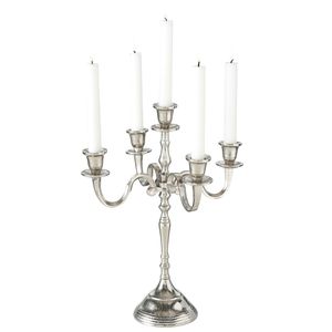 Candélabre en métal pour tables à manger améliorant l'expérience culinaire globale avec une lumière douce de bougie, ambiance paisible et chaleureuse à l'intérieur - Product Image 5
