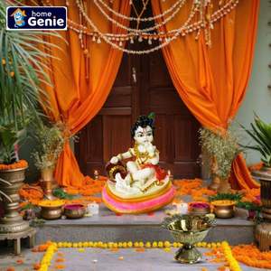 HOME GENIE <b>Brass</b> Devdas Jyot Diya,Traditional Designer <b>Oil</b> <b>Lamp</b> for Pooja Mandir Aarti Festive&Spiritual Decor,Lotus Design Diya - Product Image 5