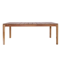 Mesa de comedor de madera de teca duradera y de alta calidad con diseño minimalista de Indonesia