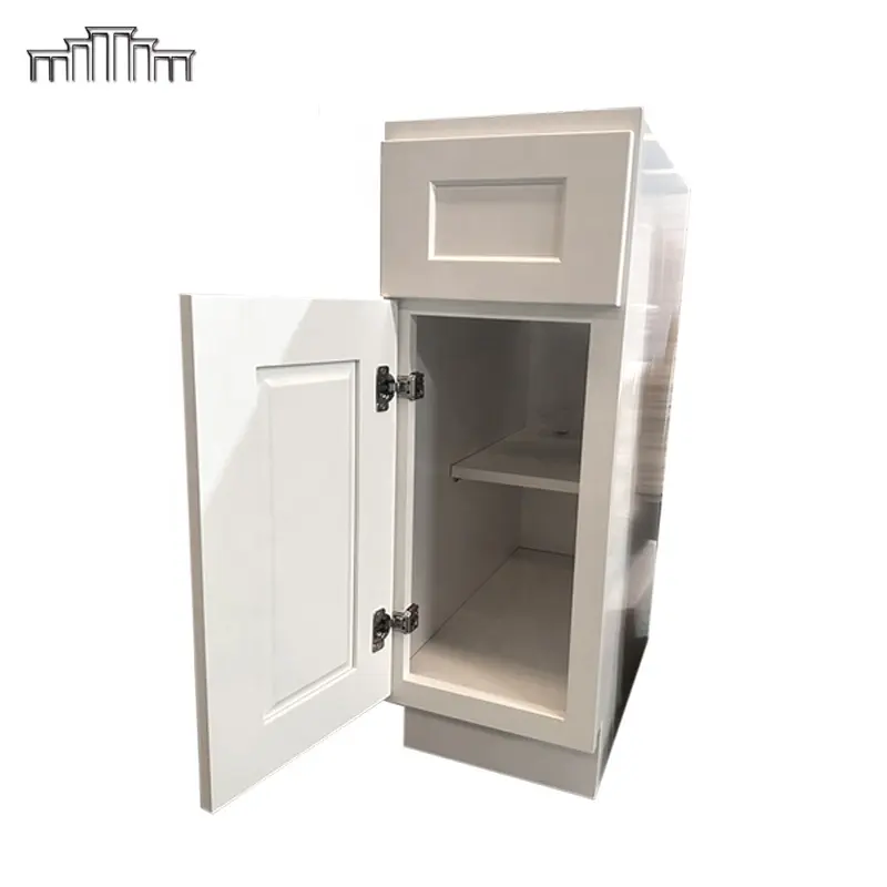 American Market Offre Spéciale D2 White Shaker Armoires de cuisine en bois massif Armoire de cuisine RTA pour projet