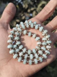 Blue Opal <b>Necklace</b> 8mm Rondelle Beads Natural Opal Gemstone Jewelry Healing Crystal <b>Necklace</b> Handmade <b>Boho</b> Gift for Her & Him - Product Image 2