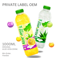 Jus d'aloe vera 100% pur, original, bouteille d'eau de 1 litre, OEM ODM, étiquette privée, vente en gros, fabricant de boissons non alcoolisées, Vietnam