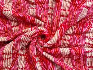 Edredón Reversible de Algodón con Estampado Floral Rojo de Jaipur - Product Image 6