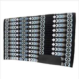 Manta contorneada Navajo Western Show Almohadillas de sillín de lana multicolor telar suave - Product Image 1