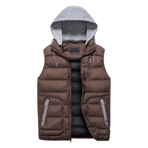 Soft shell hommes capuche Puffer gilets vêtements d'extérieur gilet d'hiver pour hommes léger coupe-vent à capuche gilet pour Golf course - Product Image 1