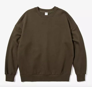 เสื้อสเวตเชิ้ตคอกลมโอเวอร์ไซส์ผ้าฝ้ายแท้ 100% พิมพ์โลโก้ตามสั่งสำหรับผู้ชาย ขายส่ง คุณภาพสูง ผลิตแบบ OEM - Product Image 3