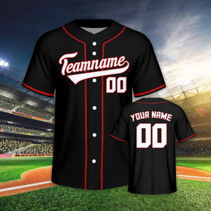 Custom Digital Printed American Baseball Jersey New Stitched Breathable Plus Size Men's Uniforms V-neck Collar 280g Fabric for - Product Image 5