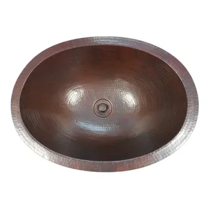 Round <b>Copper</b> Wash Basin High Selling Quality <b>Copper</b> Basin Elegant for Hotel Villas Resort Bathroom Usage in Wholesale Price - Product Image 2