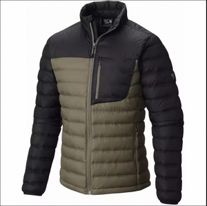 OEM al por mayor de los hombres chaqueta de invierno informal logotipo personalizado impreso acolchado burbuja Puffer con capucha impermeable tela de lona Streetwear - Product Image 1
