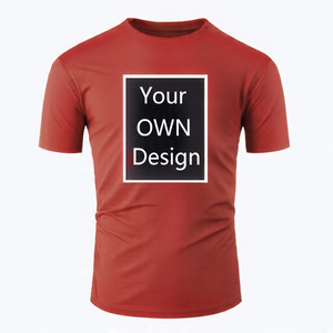 Personnalisable en gros hommes t-shirts personnalisés fabricant logo de marque personnalisé coupe sèche t-shirt respirant séchage rapide en remise en gros - Product Image 5