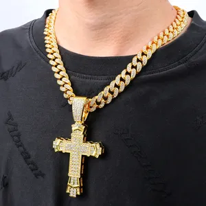 Cadena Corporal de Moda Unisex Estilo Hip Hop, Cadena Cubana Gruesa Chapada en Plata, Aleación de Zinc, Joyería de Moda para Raperos, Descuento - Product Image 5