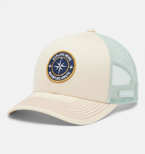 Gorra Trucker Beige Marca Columbia con Parche de "Explore More", Perfecta para Uso Casual y al Aire Libre - Product Image 6