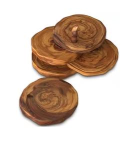 Regalo de inauguración de la casa para apartamento de casa nueva Posavasos de madera de resina creativos Posavasos de madera y resina epoxi de estilo moderno - Product Image 4