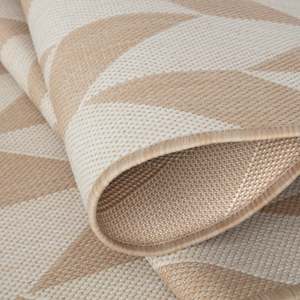 <b>Outdoor</b> Reversible Polypropylene <b>Rug</b> Modern Beige Indoor-<b>Outdoor</b> Carpet Washable Flat Weave - Product Image 3