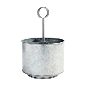 Best Selling Galvanized Metal Utensil Holder Kitchen Tabletop Restaurant Hotel - Product Image 5
