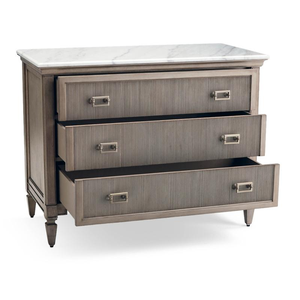 Commode moderne à 3 tiroirs avec plateau en marbre blanc pour chambre à coucher, salon et mobilier de maison - Product Image 3