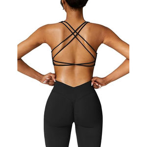 Ensemble de yoga Title A (110 caractères) – Soutien-gorge sans couture et leggings taille haute extensibles, respirants et légers pour femme – Vêtements de sport et de gym - Product Image 6