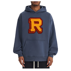 Sweat-shirts à capuche confortables pour hommes 2025, coupe classique, en molleton 100 % coton, avec broderie personnalisée sur la poche, couleur unie, manches longues - Product Image 5