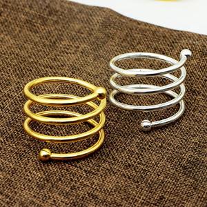 Exquisite Luxury Napkin Ring Holder for Formal Dining Wedding Decor Party <b>Tables</b> High End Metal Serviette Accessory - Product Image 6
