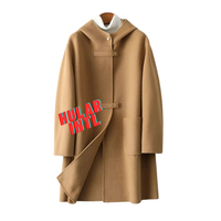 Manteau long en laine unie tendance automne-hiver pour femme, grande taille, anti-plis, avec doublure en fausse fourrure