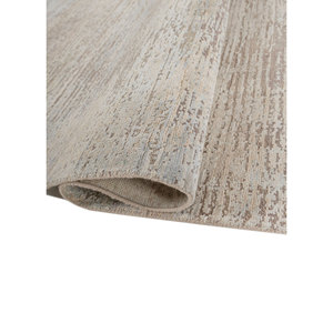 Alfombra Entropy Ivory de Lana y Seda de Bambú Anudada a Mano AKWS-13073, 10 mm de Grosor, Rectangular, Abstracta, para Dormitorio, Pasillo, Hogar - Product Image 2