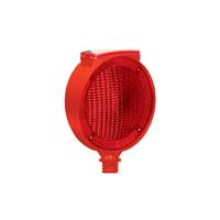 Feu de signalisation solaire rouge B2B en gros, clignotant unidirectionnel à LED, matériau PC, protection IP55, prisme haute intensité pour le sol