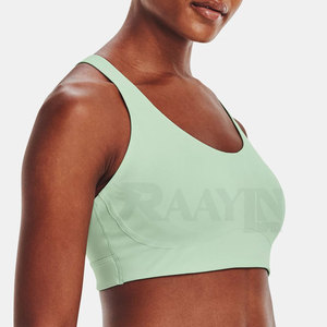 Soutien-gorge de sport de haute qualité pour femmes respirant Anti-rides doublure rembourrée coton léger réservoir actif adultes haut soutien avant - Product Image 5