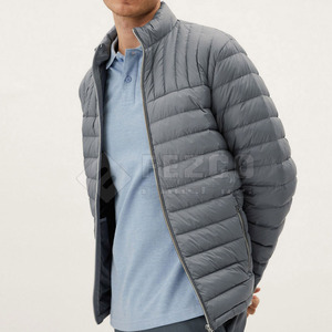 Chaqueta acolchada de invierno recién llegada para hombre con logotipo personalizado impreso de manga larga y cuello alto suministro directo de fábrica - Product Image 2