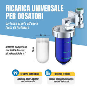 Distributeur de sel polyphosphate proportionnel Fimi Industrial Idropolistick 6x1, recharge universelle d'hexamétaphosphate de sodium pour l'eau - Product Image 4