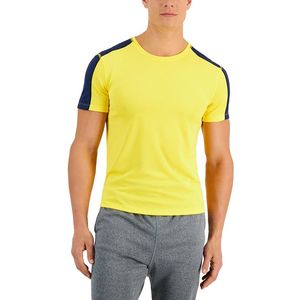 T-shirt da allenamento Dry-Fit da uomo Id Ideology, gialla, taglia 3XB, in cotone lavorato a maglia/fibra di bambù, design Birdseye, tinta in filo - Product Image 1