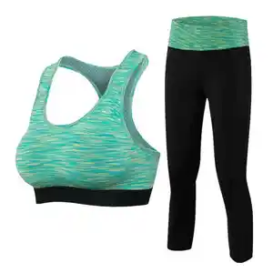 Último diseño Mujeres Fitness Legging Conjuntos Diseño personalizado Señoras Yoga Conjuntos Mujeres Cintura Alta Legging Conjuntos - Product Image 1