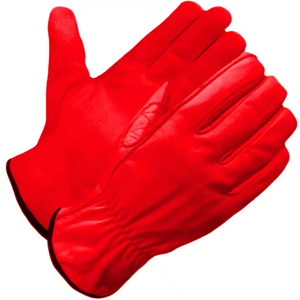 Guantes de seguridad de cuero de grano de vaca de calidad superior para conductores Construcción y jardinería Resistencia a la abrasión - Product Image 4