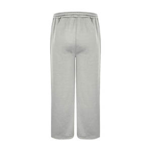 Pantalones de chándal de pierna recta de algodón puro con estampado de logotipo personalizado para hombre, pantalones de chándal de estilo de pierna ancha en blanco suelto para hombre - Product Image 3