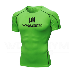 Gran oferta, camisetas deportivas de compresión cómodas personalizadas para hombres, ropa ajustada sublimada de poliéster 100% para correr para deportes - Product Image 3