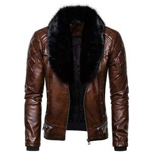 <b>Mens</b> Sheep Skin Coated <b>Jacket</b> Sophisticated Outerwear Waterproof Hooded Designed Smooth Surface Balanced Fit Modern Styling - Product Image 6