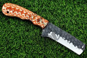 Vente chaude personnalisé fait à la main de haute qualité 8.5 pouces Tanto lame Bull Cutter couteau bricolage lame en acier au carbone de qualité avec gaine en cuir - Product Image 5