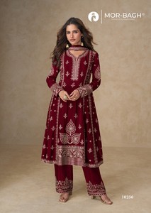 Collection Costume Designer Chinon Salwar Catalogue complet disponible au tarif de gros, prix de gros collection de mariage. - Product Image 4