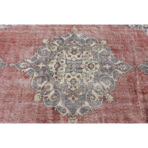 Tapis Vintage Rouge Beige Laine 4.6 X 11.3ft Kilim Turc Grande Surface Abstrait Patchwork Motif pour Couloir Design 10mm Latex Chambres - Product Image 5