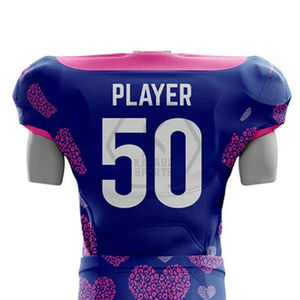 Uniforme de football américain pour jeunes avec logo personnalisé, maillot d'équipe athlétique tendance, techniques d'impression, vêtements de sport à manches courtes confortables - Product Image 4