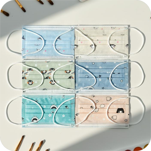 Masker Anak Sekali Pakai 3 Lapis Nonwoven Grosir Pabrik, Motif Kartun, Bernapas, Lembut, Tali Telinga, Ramah Anak, Masker Pelindung - Product Image 2