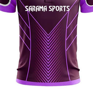 Vente en gros de vêtements de sport avec logo personnalisé T-shirt polo à manches courtes en polyester 100% à séchage rapide pour hommes, maillot de cricket - Product Image 3