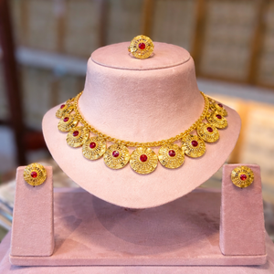 Ensemble de bijoux fantaisie en alliage pour mariage, collier et boucles d'oreilles élégants - Product Image 5