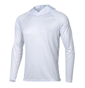 Sweat à capuche de pêche en polyester à manches longues séchage rapide caractéristique légère UPF50 + chemise de pêche à capuche grande taille disponible en gros - Product Image 2