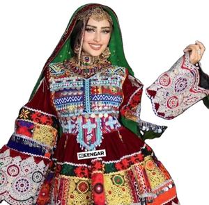 Vestido regional afgano de alta calidad para mujer Vestido Kuchi afgano bordado de manga larga de nuevo diseño en MOQ bajo - Product Image 3