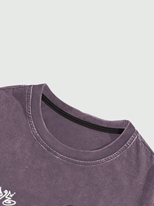 Camiseta clásica de algodón 100% de diseño personalizado para hombre, lavado ácido liso, transpirable, de gran tamaño, holgada, estilo Formal para Fitness - Product Image 4